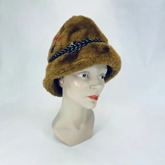 Vintage | Accessories | Vintage 5s Brown Faux Fur Feather  display picture 3